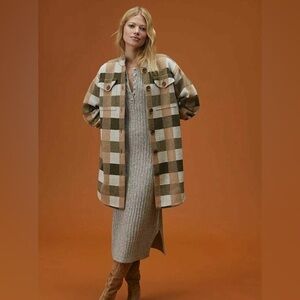 Anthropologie Women’s 100% Wool Field Flower Shacket/Jacket, Size M